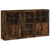 vidaXL Sideboard mit LED-Leuchten R&auml;uchereiche 181,5x37x100 cm