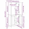 vidaXL Highboard 2 pcs Artisan-Eiche Engineered Wood und Glas