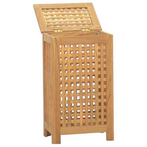 vidaXL W&auml;schekorb Natur Massivholz Teak