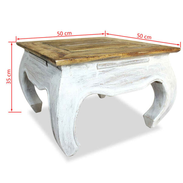 vidaXL Beistelltisch Massives Mahagoniholz 50x50x35 cm