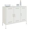 vidaXL Sideboard Wei&szlig; 100,5x39x79 cm Stahl