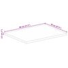vidaXL Tischplatte 80x70x2,5 cm Rechteckig Raues Massivholz Mango