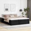 vidaXL Ottoman-Bett mit Matratzen Schwarz 180x200 cm Kunstleder