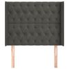 vidaXL Kopfteil mit Ohren Dunkelgrau 103x16x118/128 cm Samt
