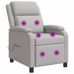 vidaXL Massage Relaxsessel Wolkengrau Stoff
