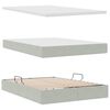 vidaXL Bett mit Stauraum und LED Hellgrau 140 x 200 cm Samt