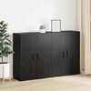 vidaXL Wandschrank 2 pcs Schwarz Eichen-Optik 69,5 x 34 x 90 cm