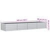 vidaXL Garten-Hochbeet 320x80x45 cm Verzinkter Stahl Silber