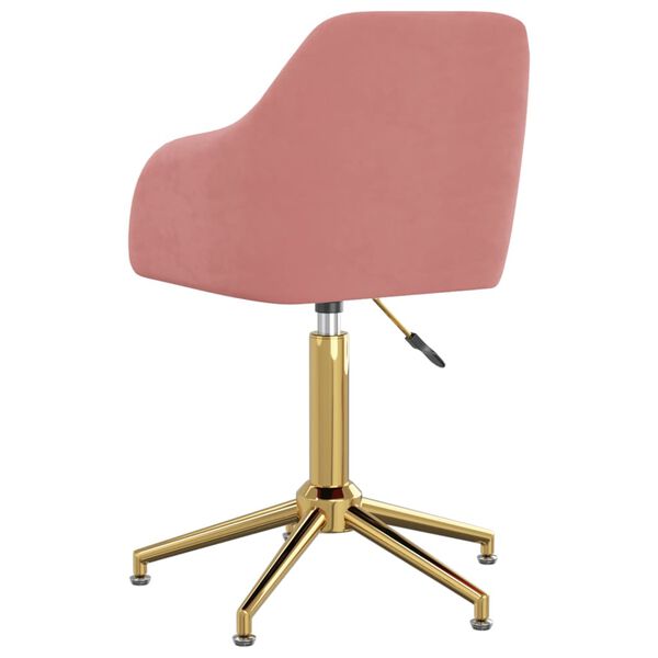 vidaXL Esszimmerstuhl Drehbar Rosa Samt