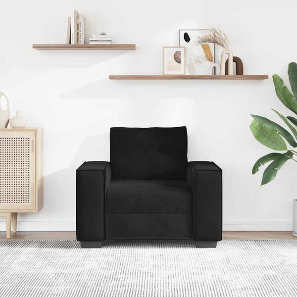 vidaXL Sessel Schwarz 60 cm Samt