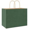 vidaXL Papiertragetaschen 250 Stk. mit Henkeln Gr&uuml;n 32x17x25 cm