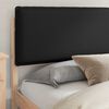 vidaXL Bettgestell mit gepolstertem Kopfteil Schwarz 180 x 200 cm