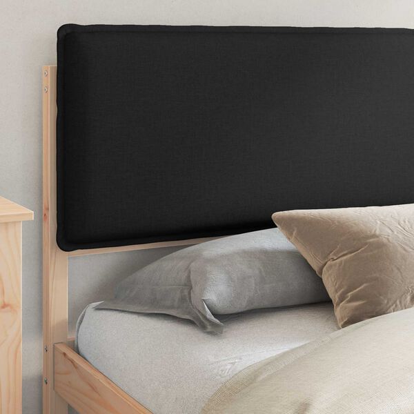 vidaXL Bettgestell mit gepolstertem Kopfteil Schwarz 180 x 200 cm