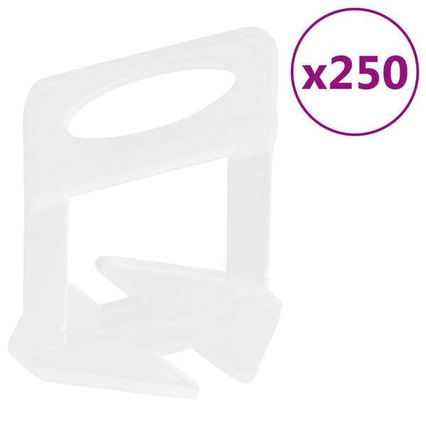 vidaXL Fliesen-Nivellierclips 250 Stk. 2 mm