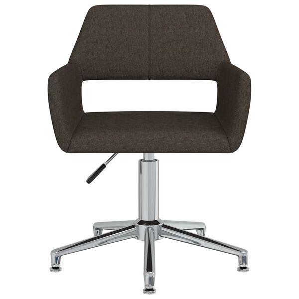 vidaXL Esszimmerst&uuml;hle 6 Stk. Drehbar Dunkelbraun Stoff