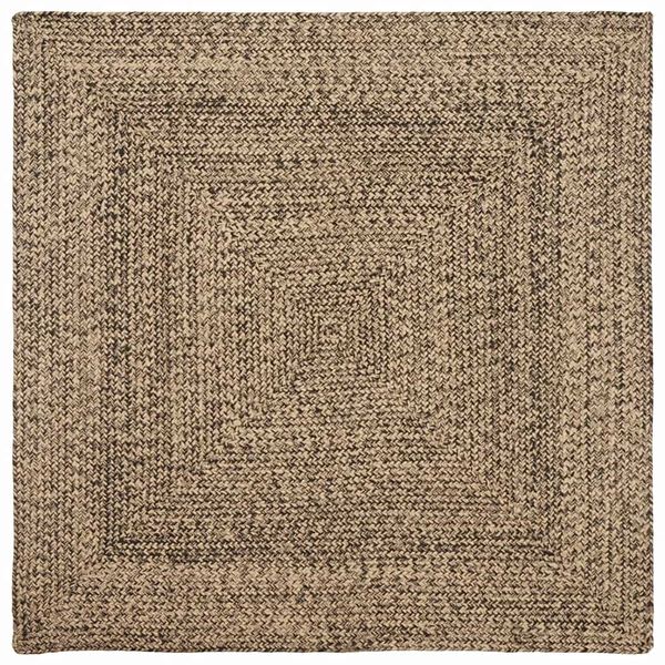 vidaXL Bereichsteppiche Nat&uuml;rlich und Schwarz 160 x 160 cm Jute