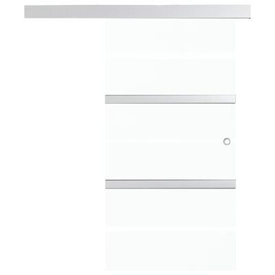 vidaXL Schiebetür ESG-Glas und Aluminium 90x205 cm Silbern