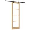 vidaXL Schiebet&uuml;r ORKDAL Nat&uuml;rlich und Schwarz 78 x 232 cm