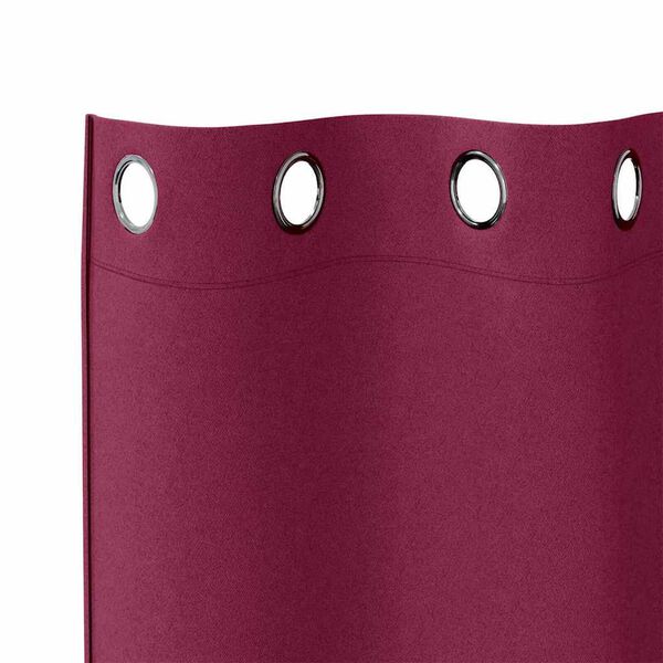 vidaXL Verdunkelungs-Vorh&auml;nge mit Ringen 2 pcs Weinrot 175 x 140 cm