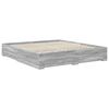 vidaXL Bettrahmen Graues Sonoma 200 x 200 cm Holzwerkstoff