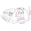 vidaXL Gew&auml;chshaus mit Stahlrahmen Gr&uuml;n 18 m&sup2; 6x3x2 m