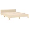 vidaXL Bettgestell ohne Matratze Creme 140x190 cm Stoff