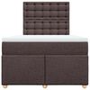 vidaXL Boxspringbett mit Matratze Dunkelbraun 120x200 cm Stoff