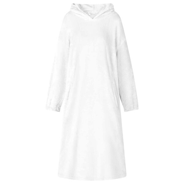 vidaXL Decken-Hoodie Wei&szlig; L Flanell