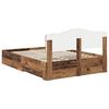 vidaXL Bettrahmen mit Kopfteil Altholz 140 x 190 cm Holzwerkstoff