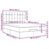 vidaXL Ottoman-Bett mit Matratzen & LEDs Hellgrau 140x200 cm Samt
