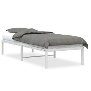 vidaXL Bettgestell Metall Wei&szlig; 80x200 cm