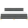 vidaXL Boxspringbett mit Matratze Dunkelgrau 180 x 200 cm Stoff