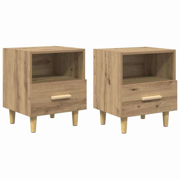 vidaXL Nachttisch 2 pcs Artisan-Eiche 40 x 35 x 47 cm Holzwerkstoff