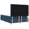 vidaXL LED Boxspringbett mit Matratze Blau 140 x 190 cm Stoff