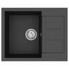 vidaXL Waschbecken Schwarz 620 x 500 mm 80% Quarz und 20% Harz