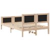 vidaXL Bettrahmen Schwarz 135 x 190 cm Massives Kiefernholz