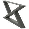 vidaXL Couchtischbeine 2 Stk. Anthrazit 70x(30-31,3) cm Stahl