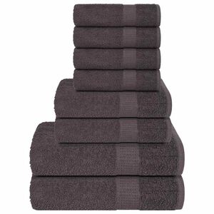 vidaXL 8-tlg. Handtuch-Set FROGN Anthrazit 360 g/m&sup2;