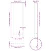 vidaXL Bartischbeine Wei&szlig; 2 Stk. 50x(110-111) cm Stahl