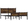 vidaXL Metallbett ohne Matratze R&auml;uchereiche 137x190 cm