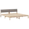 vidaXL Bettgestell Braun und Taupe 200 x 200 cm Massivholz Kiefer