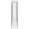vidaXL Gabionen mit Hochbogen 4 Stk. 400x50x200/220cm Verzinktes Eisen