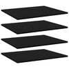 vidaXL B&uuml;cherregal-Bretter 4 Stk. Schwarz 60x50x1,5 cm Holzwerkstoff