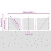 vidaXL Zaunpfosten Silber 25 x 0,5 m (13 mm Maschen) Stahl