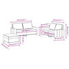 vidaXL 3-tlg. Sofagarnitur mit Kissen Creme Stoff