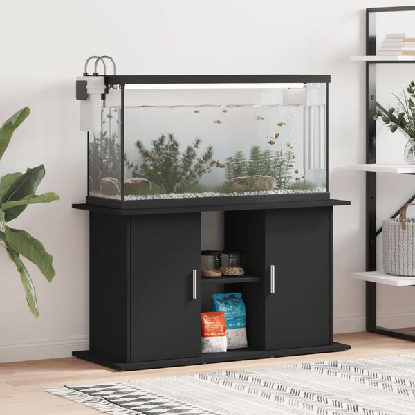 vidaXL Aquariumst&auml;nder Schwarz 101x41x58 cm Holzwerkstoff