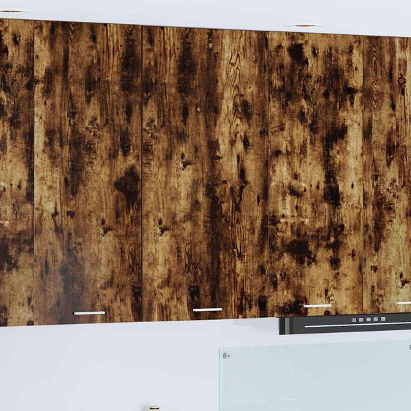 vidaXL H&auml;ngeschrank Ger&auml;ucherte Eiche und Wei&szlig; 50 x 31 x 100 cm