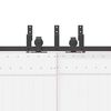 vidaXL Schiebet&uuml;rbeschlag-Set 305 cm Stahl Schwarz