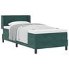 vidaXL Boxspringbett mit Kopfteil Dunkelgr&uuml;n 200 x 90 cm Samt