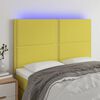 vidaXL LED Kopfteil Gr&uuml;n 144x5x118/128 cm Stoff